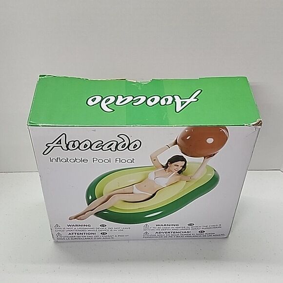 Inflatable Avocado Pool Float with Ball XL - Picture 1 of 8